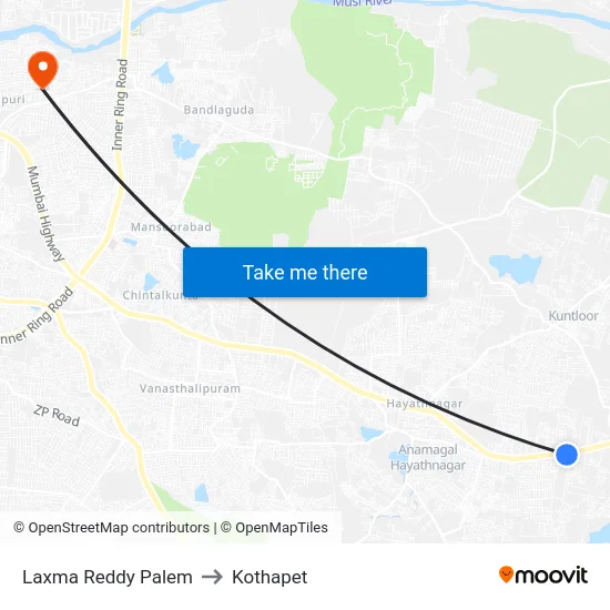 Laxma Reddy Palem to Kothapet map