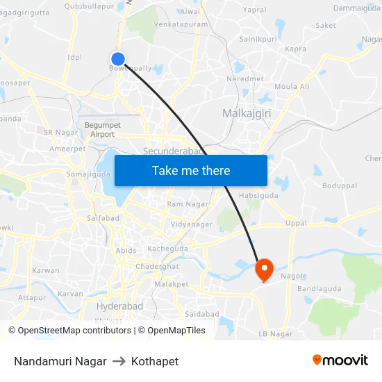 Nandamuri Nagar to Kothapet map