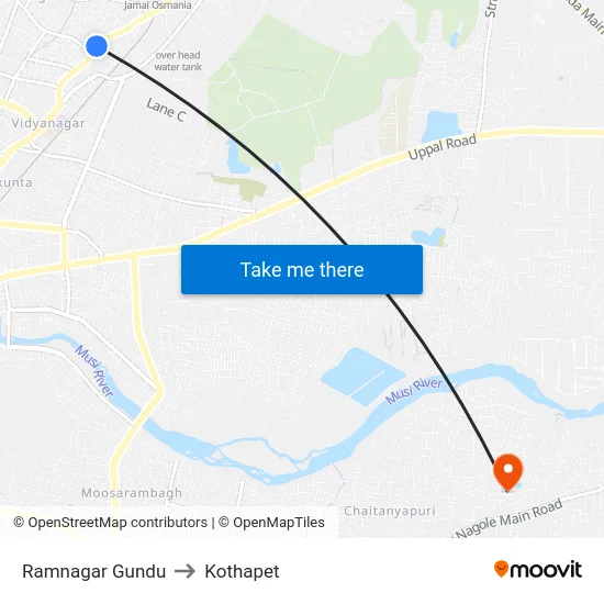Ramnagar Gundu to Kothapet map