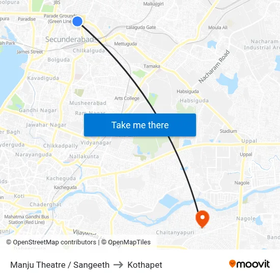 Manju Theatre / Sangeeth to Kothapet map