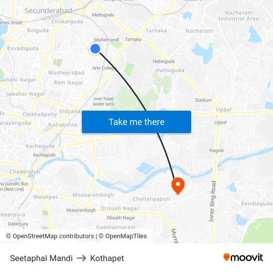 Seetaphal Mandi to Kothapet map