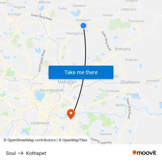 Soul to Kothapet map