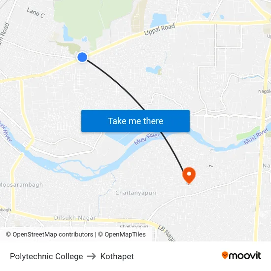 Polytechnic College to Kothapet map