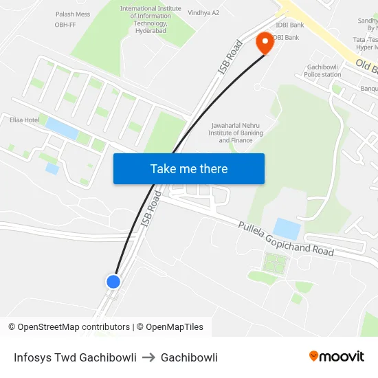 Infosys Twd Gachibowli to Gachibowli map
