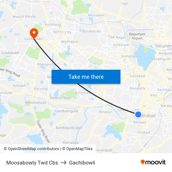 Moosabowly Twd Cbs to Gachibowli map