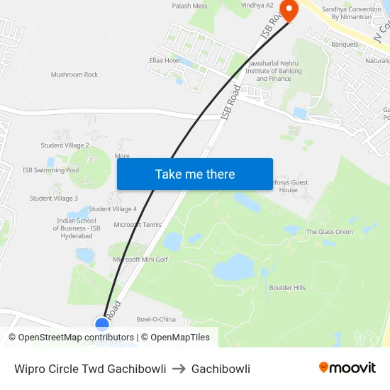 Wipro Circle Twd Gachibowli to Gachibowli map