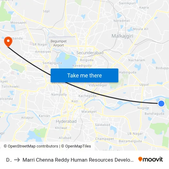 Drf to Marri Chenna Reddy Human Resources Development Institute map