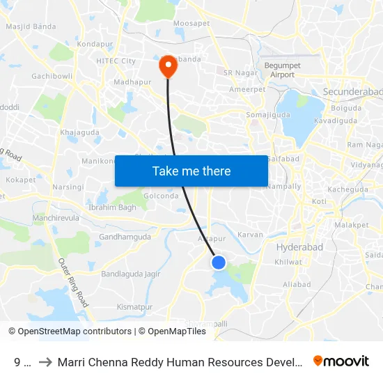 9 No to Marri Chenna Reddy Human Resources Development Institute map