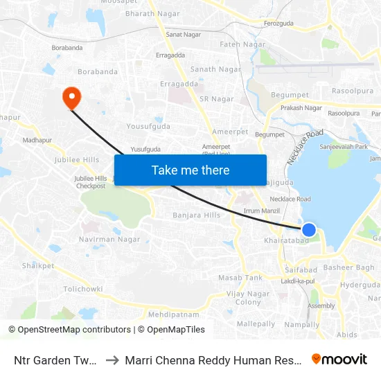 Ntr Garden Twd Khairathabad to Marri Chenna Reddy Human Resources Development Institute map