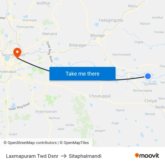 Laxmapuram Twd Dsnr to Sitaphalmandi map