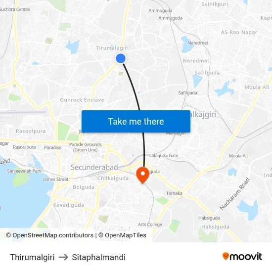 Thirumalgiri to Sitaphalmandi map