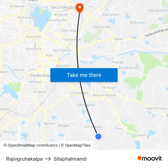 Rajivgruhakalpa to Sitaphalmandi map