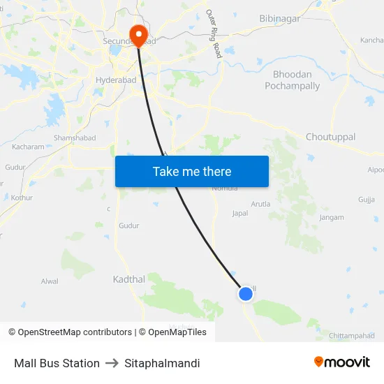 Mall Twd Devanakonda to Sitaphalmandi map