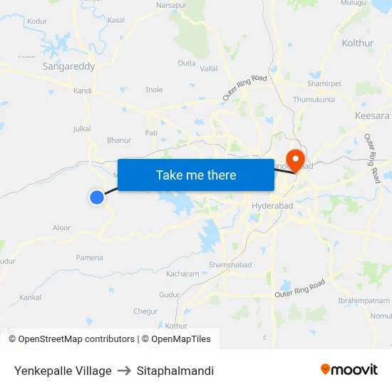 Yenkepalle Village to Sitaphalmandi map