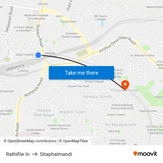 Rathifile In to Sitaphalmandi map