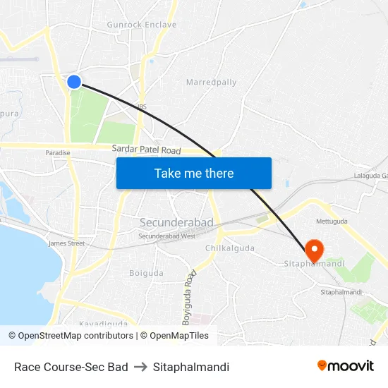 Race Course-Sec Bad to Sitaphalmandi map
