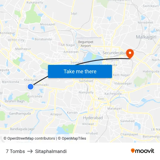 7 Tombs to Sitaphalmandi map
