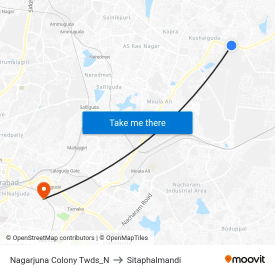 Nagarjuna Colony Twds_N to Sitaphalmandi map