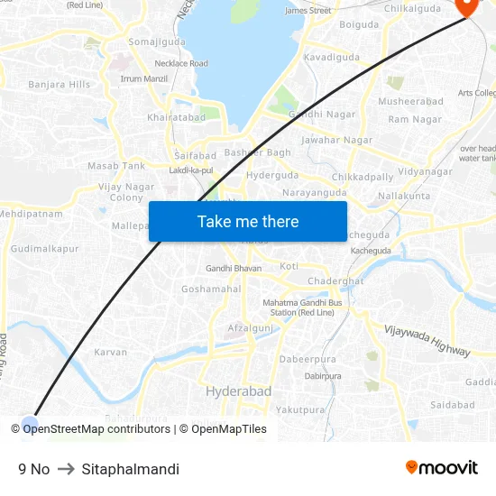 9 No to Sitaphalmandi map