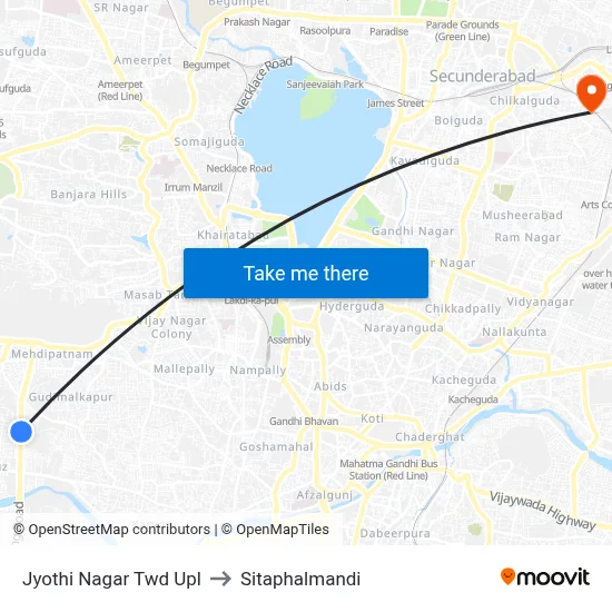 Jyothi Nagar Twd Upl to Sitaphalmandi map
