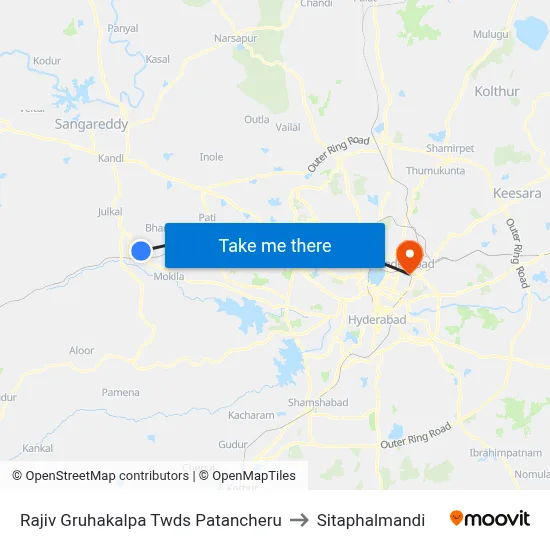 Rajiv Gruhakalpa Twds Patancheru to Sitaphalmandi map