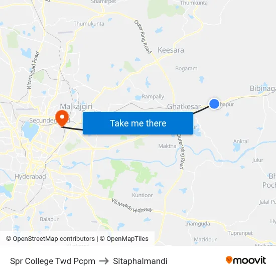 Spr College Twd Pcpm to Sitaphalmandi map