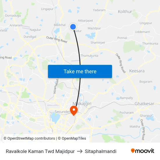 Ravalkole Kaman Twd Majidpur to Sitaphalmandi map