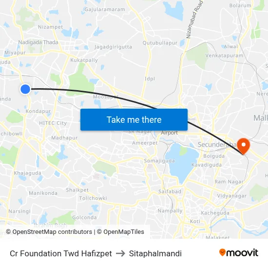 Cr Foundation Twd Hafizpet to Sitaphalmandi map