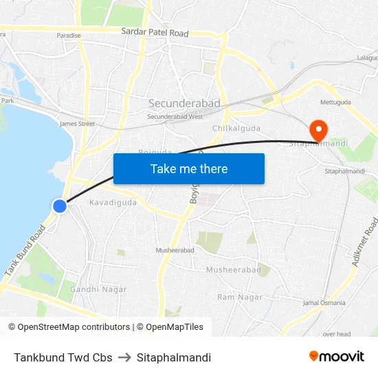 Tankbund Twd Cbs to Sitaphalmandi map
