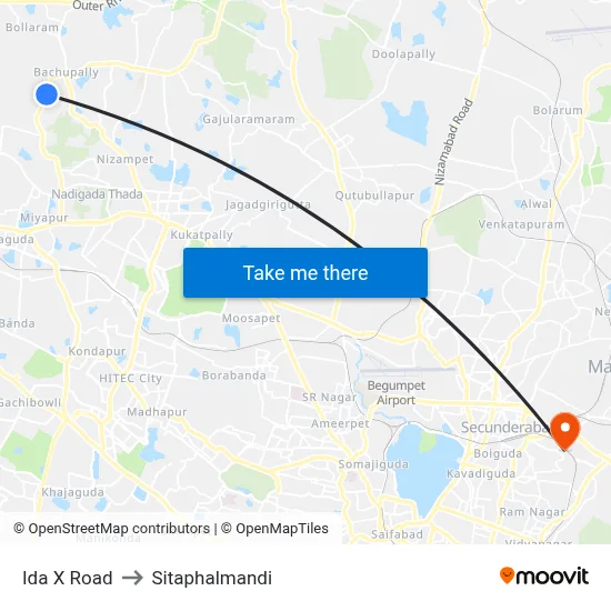 Ida X Road to Sitaphalmandi map