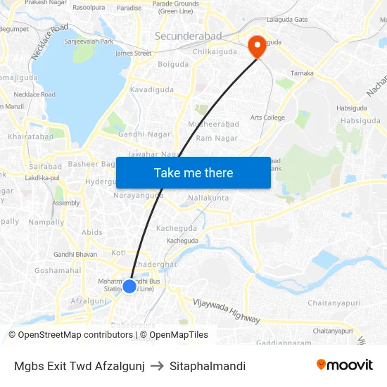 Mgbs Exit Twd Afzalgunj to Sitaphalmandi map