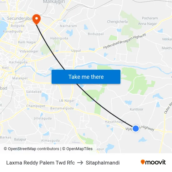 Laxma Reddy Palem Twd Rfc to Sitaphalmandi map