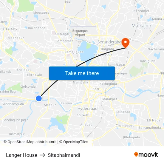 Langer House to Sitaphalmandi map