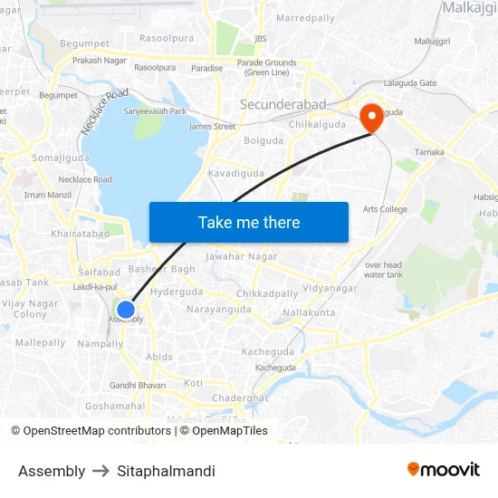 Assembly to Sitaphalmandi map