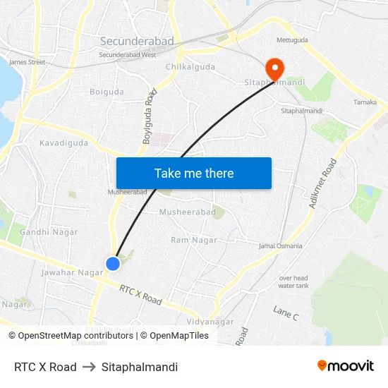 RTC X Road to Sitaphalmandi map