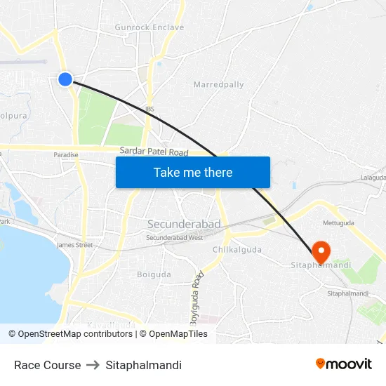 Race Course to Sitaphalmandi map