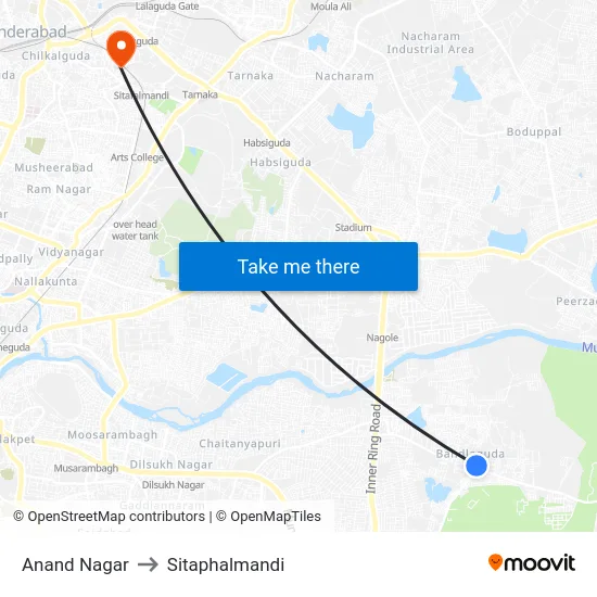 Anand Nagar to Sitaphalmandi map
