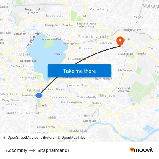 Assembly to Sitaphalmandi map