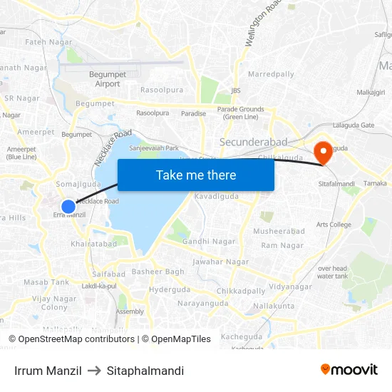 Irrum Manzil to Sitaphalmandi map