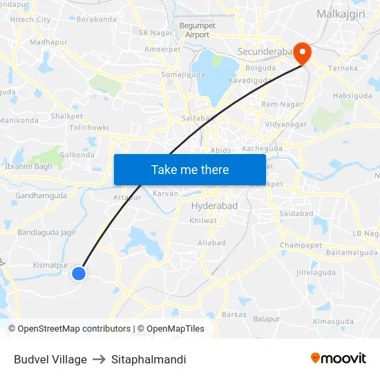Budvel Village to Sitaphalmandi map
