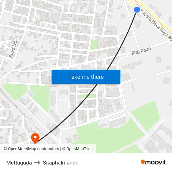 Mettuguda to Sitaphalmandi map