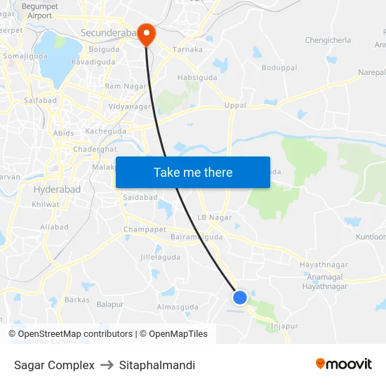 Sagar Complex to Sitaphalmandi map