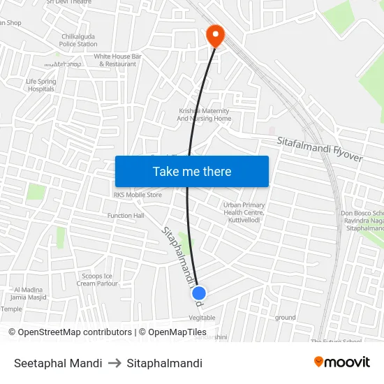 Seetaphal Mandi to Sitaphalmandi map