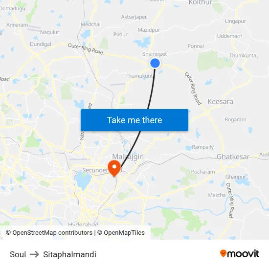 Soul to Sitaphalmandi map