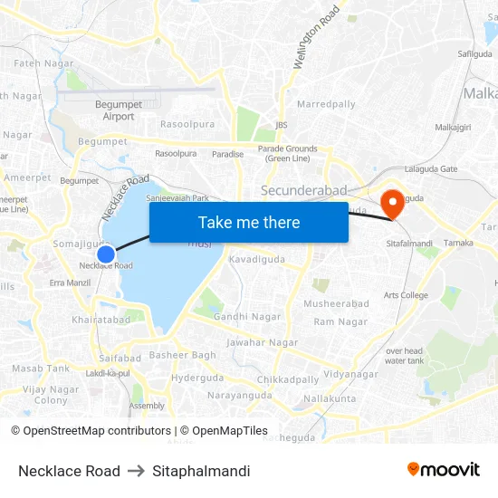 Necklace Road to Sitaphalmandi map