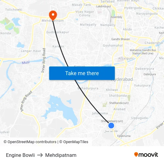 Engine Bowli to Mehdipatnam map
