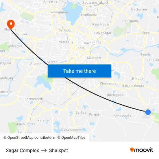 Sagar Complex to Shaikpet map