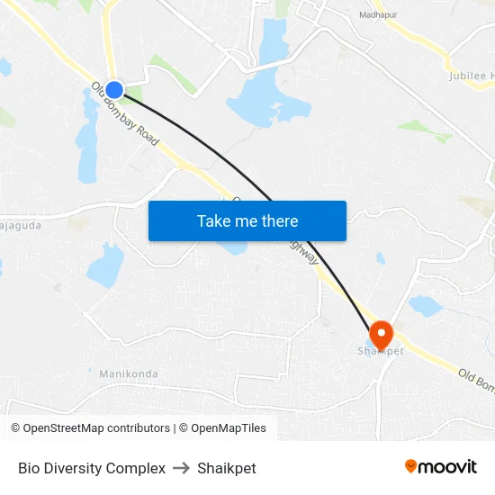 Bio Diversity Complex to Shaikpet map