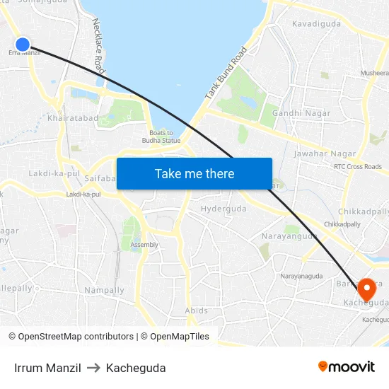 Irrum Manzil to Kacheguda map