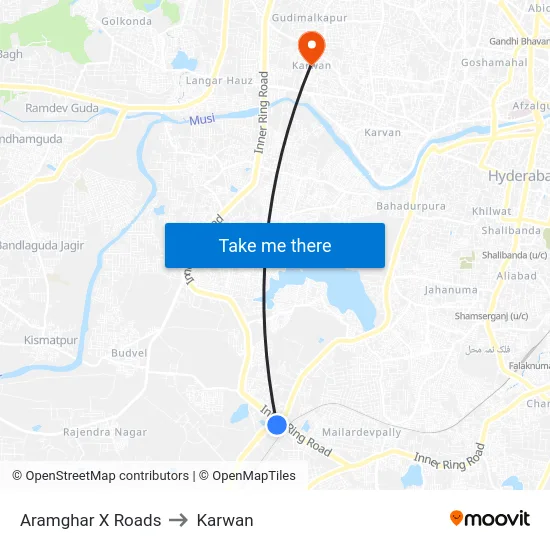 Aramghar X Roads to Karwan map